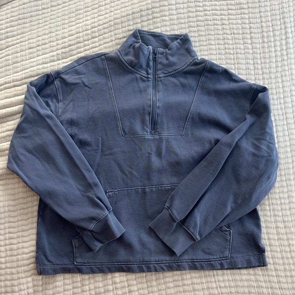Old Navy Women's Blue Quarter-Zip Sweatshirt